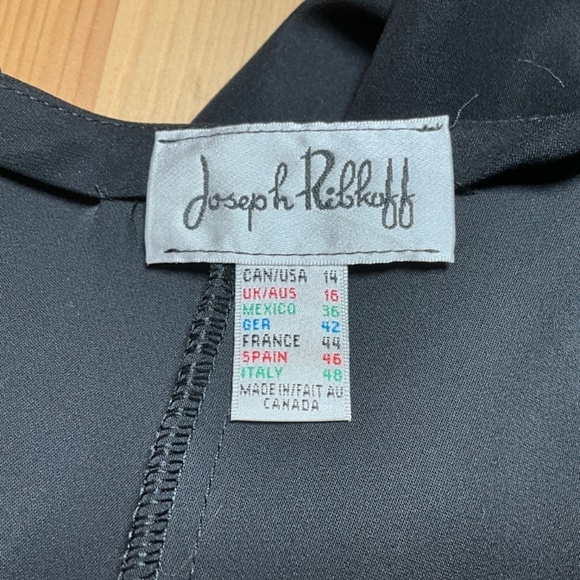 JOSEPH RIBKOFF 100% Easy Care Polyester Wide Leg Flat Front Dress Pants US Sz 14 - Picture 4 of 8